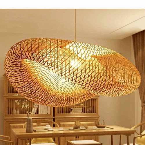 Bambus pendelleuchte beige - pendelleuchte,