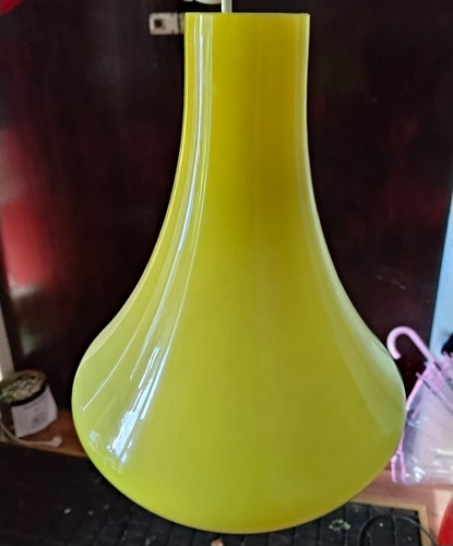 Glas pendelleuchte gelb mit - glas,